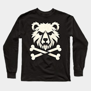 Jolly Roger Pirateflag Bear Skull Crossbones Long Sleeve T-Shirt